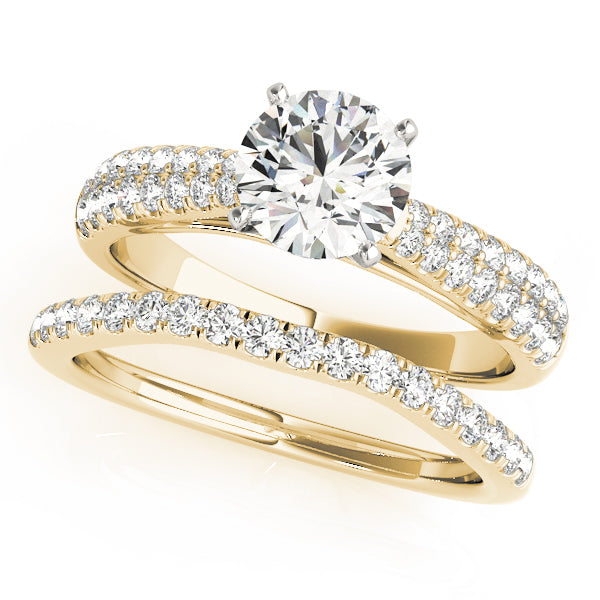 Round 2-Row Pavé Engagement Ring