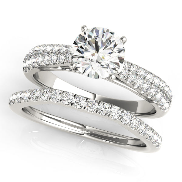 Round 2-Row Pavé Engagement Ring