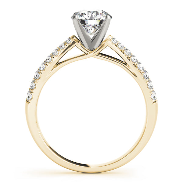 Round 2-Row Pavé Engagement Ring