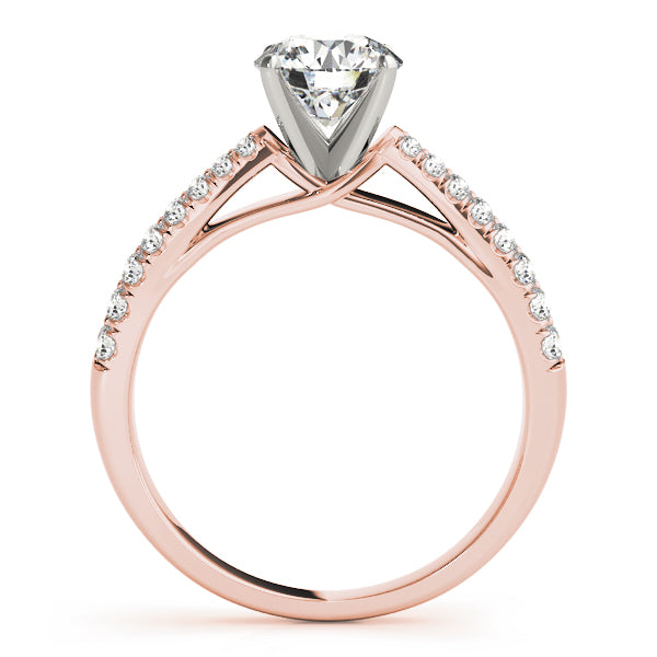 Round 2-Row Pavé Engagement Ring
