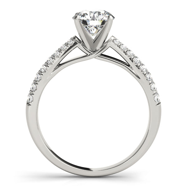 Round 2-Row Pavé Engagement Ring