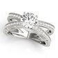 Multirow Milgrained Engagement Ring
