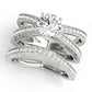 Multirow Milgrained Engagement Ring