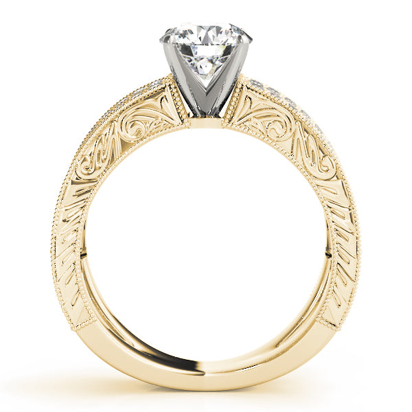 Multirow Milgrained Engagement Ring