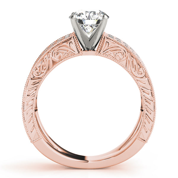 Multirow Milgrained Engagement Ring