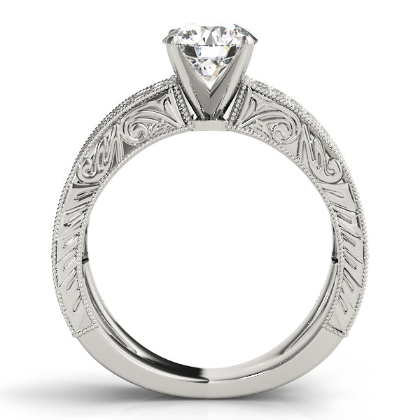 Multirow Milgrained Engagement Ring