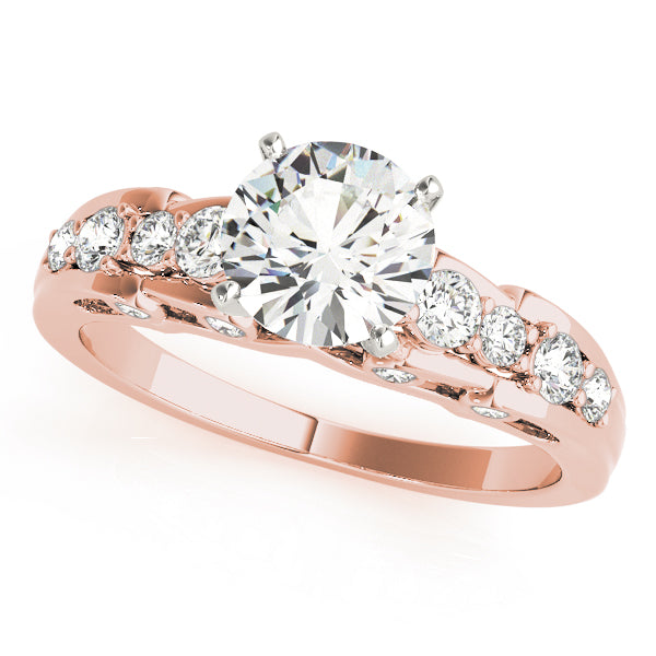 Single Row Prong Set Engagement Rings