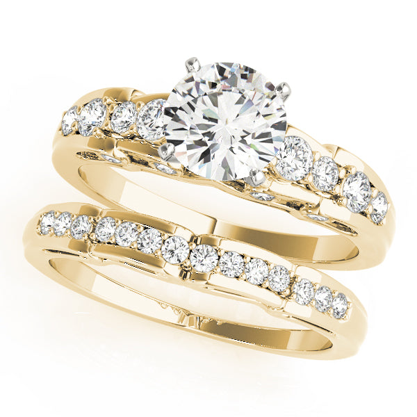 Single Row Prong Set Engagement Rings