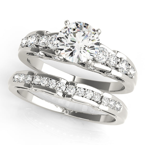 Single Row Prong Set Engagement Rings