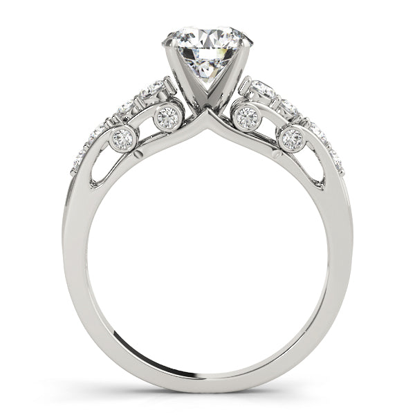 Single Row Prong Set Engagement Rings