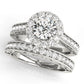 Vintage Halo Engraved Filigree Milgrain Engagement Ring