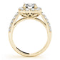 Halo 2-Row Engagement Ring