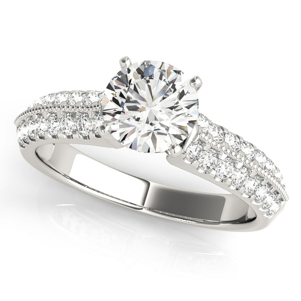 Vintage-Inspired Multirow Engagement Ring