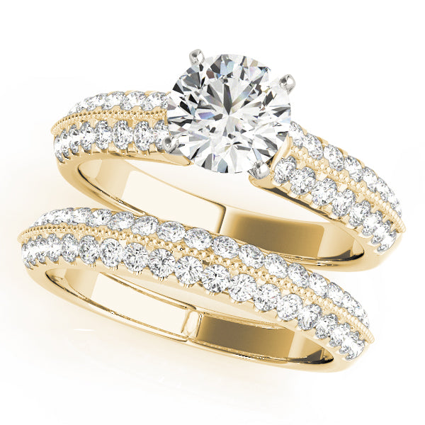 Vintage-Inspired Multirow Engagement Ring