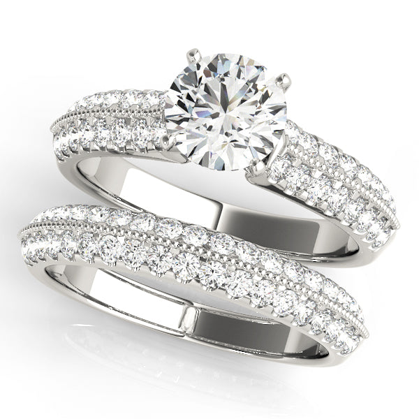 Vintage-Inspired Multirow Engagement Ring