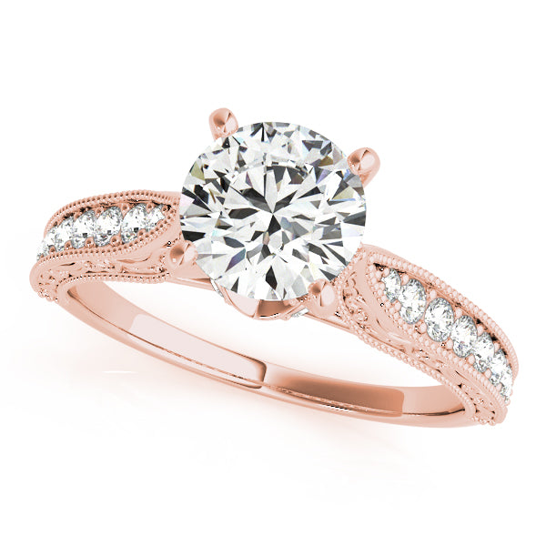 Antique Engraved Filigree Milgrain Engagement Rings