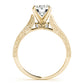 Antique Engraved Filigree Milgrain Engagement Rings