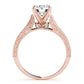 Antique Engraved Filigree Milgrain Engagement Rings
