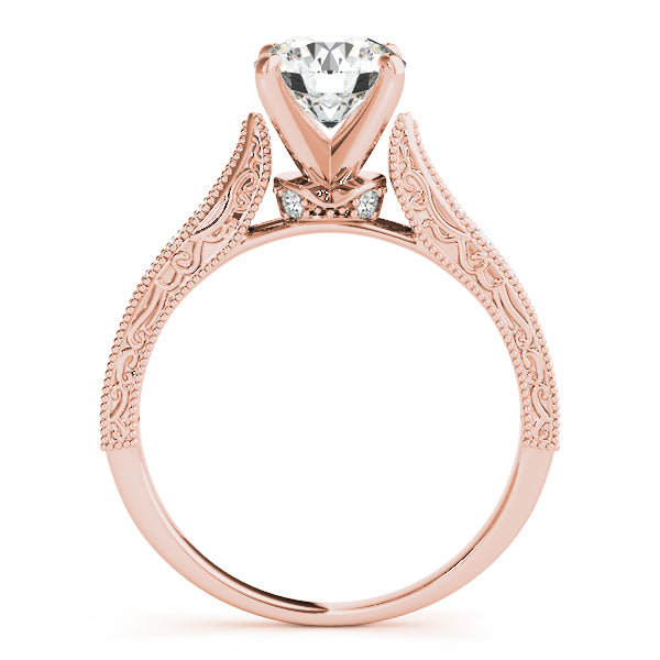 Antique Engraved Filigree Milgrain Engagement Rings