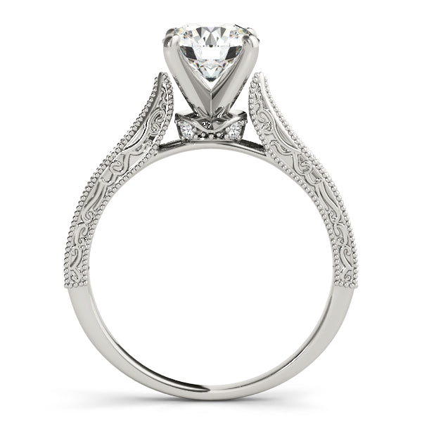 Antique Engraved Filigree Milgrain Engagement Rings