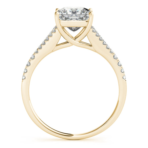 Double Row Split Shank Trellis Engagement Ring
