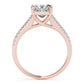 Double Row Split Shank Trellis Engagement Ring