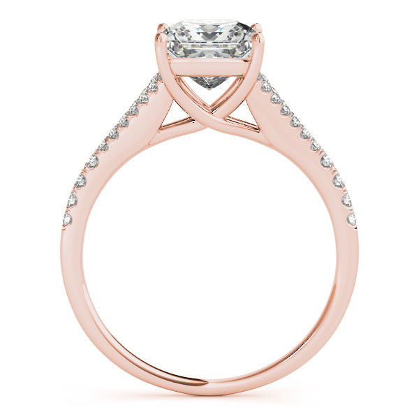 Double Row Split Shank Trellis Engagement Ring