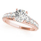 Graduating Trellis Round Engagement Ring