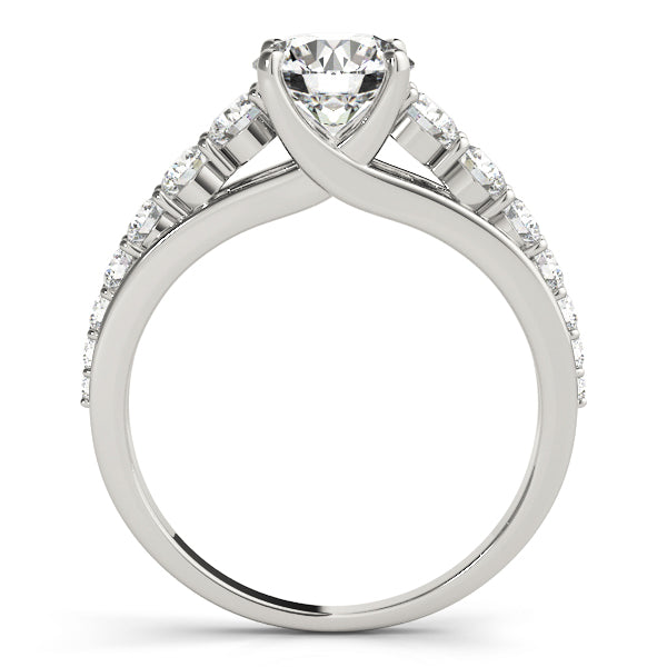 Graduating Trellis Round Engagement Ring