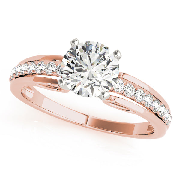 Single Row Prong Set Engagement Ring