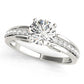 Single Row Prong Set Engagement Ring