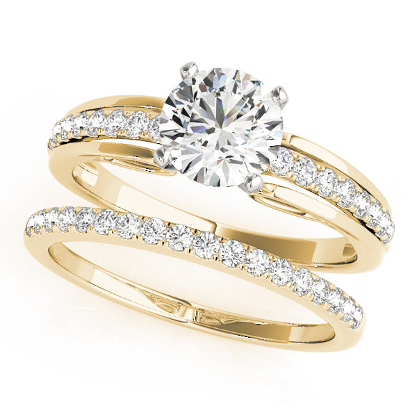 Single Row Prong Set Engagement Ring