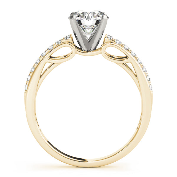 Single Row Prong Set Engagement Ring