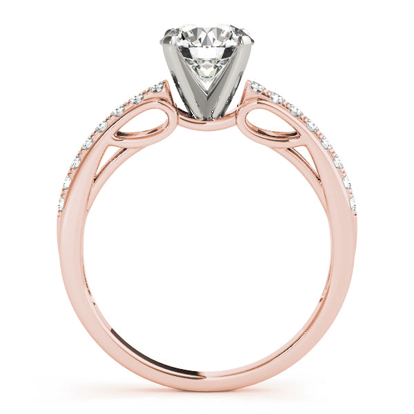 Single Row Prong Set Engagement Ring