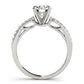 Single Row Prong Set Engagement Ring
