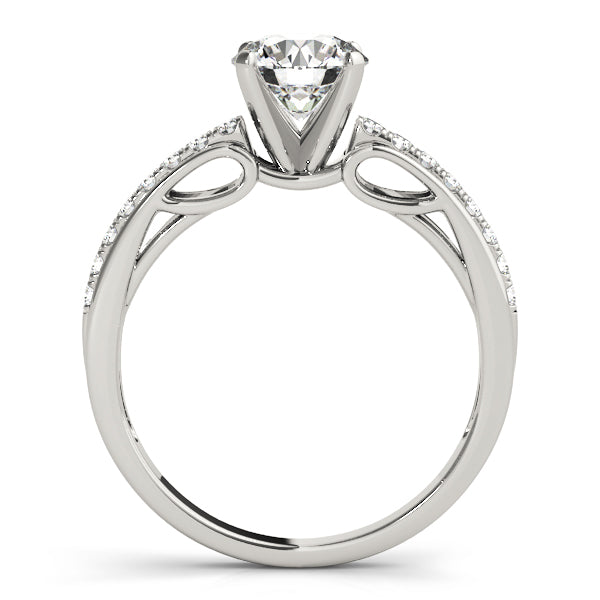 Single Row Prong Set Engagement Ring