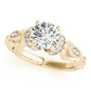 Antique Scalloped Halo Engagement Ring