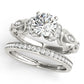 Antique Scalloped Halo Engagement Ring