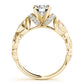 Antique Scalloped Halo Engagement Ring