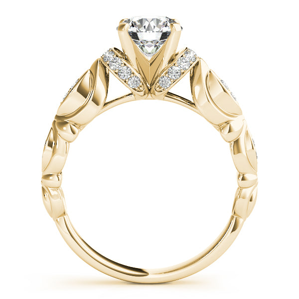 Antique Scalloped Halo Engagement Ring