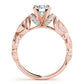 Antique Scalloped Halo Engagement Ring