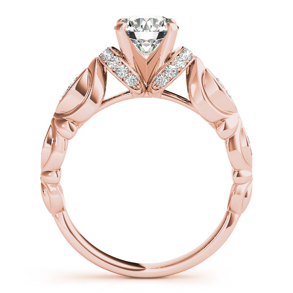Antique Scalloped Halo Engagement Ring