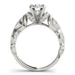 Antique Scalloped Halo Engagement Ring