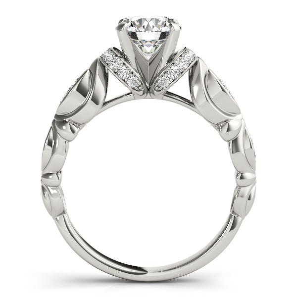 Antique Scalloped Halo Engagement Ring