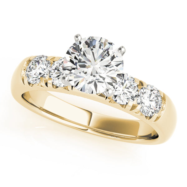 Single Row French Cut Engagement Rings