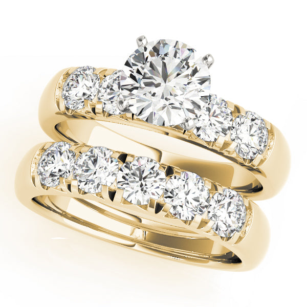 Single Row French Cut Engagement Rings