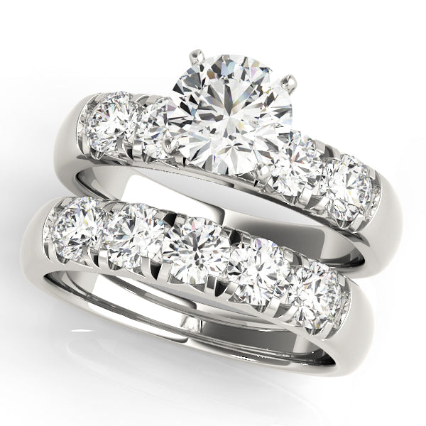 Single Row French Cut Engagement Rings