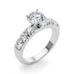 Single Row French Cut Engagement Ring