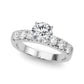 Single Row French Cut Engagement Ring