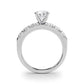 Single Row French Cut Engagement Ring